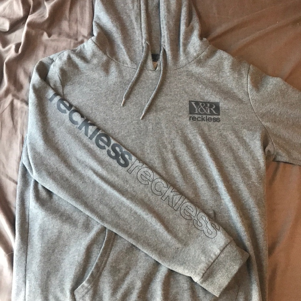 Young & Reckless gray hoodie